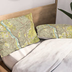Vintage Map of Asheville North Carolina (1943) Pillow Sham Gallery Image 2