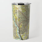 Vintage Map of Asheville North Carolina (1943) Travel Mug Gallery Image 1