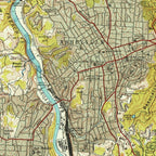 Vintage Map of Asheville North Carolina (1943) Coffee Mug Gallery Image 2