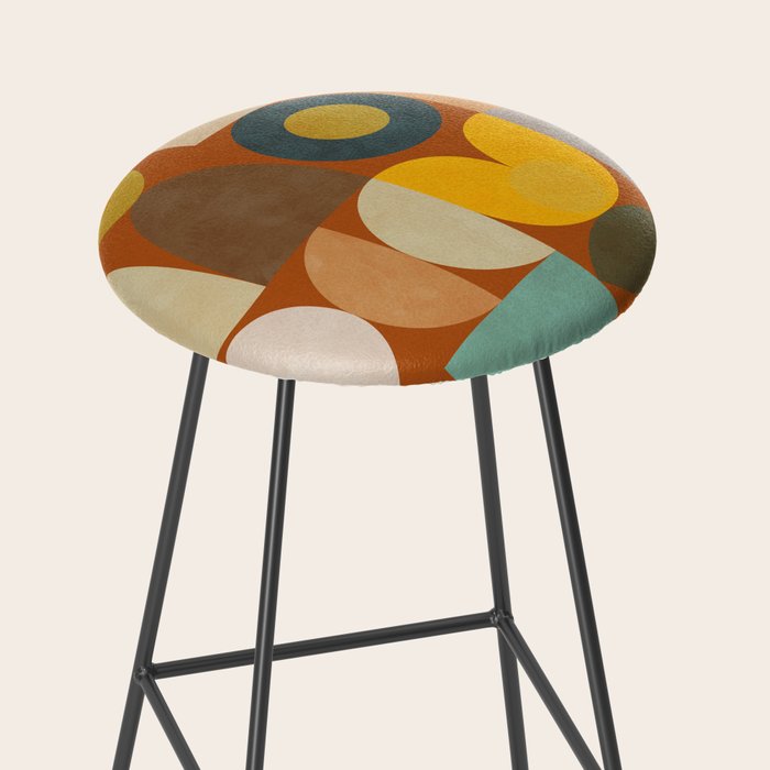 mid century modern spring abstract collection 3 Stool Gallery Image 2