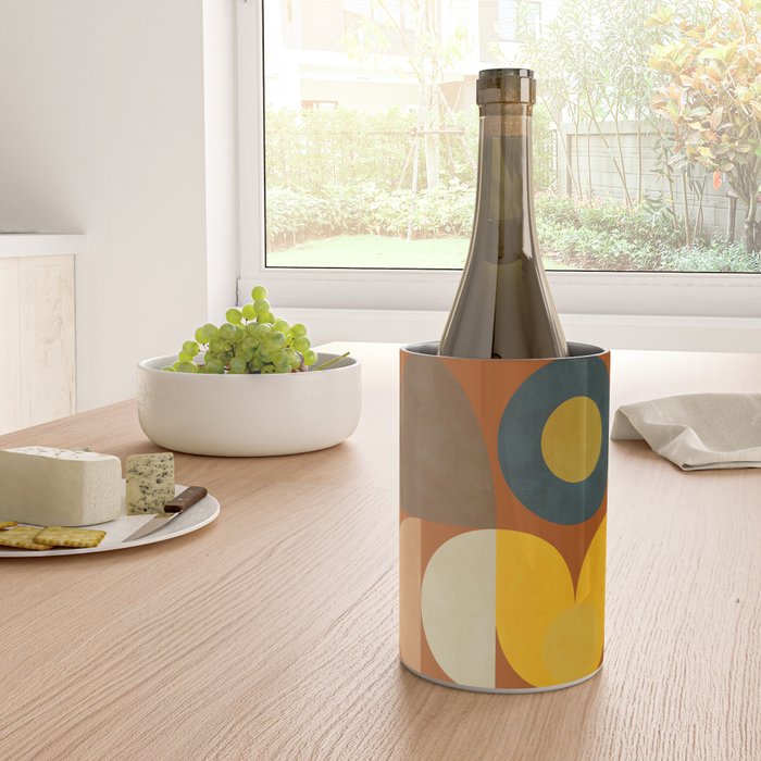 mid century modern spring abstract collection 3 Wine Chiller Gallery Image 4