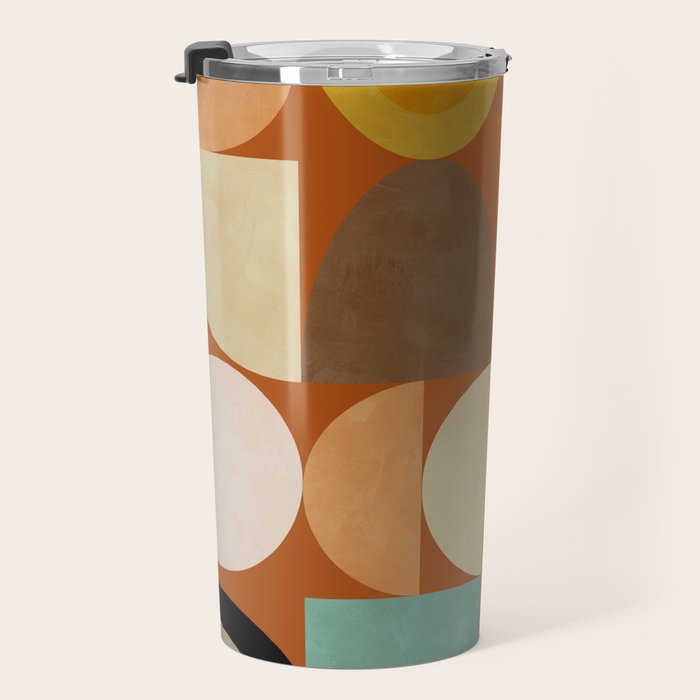 mid century modern spring abstract collection 3 Travel Mug Gallery Image 3
