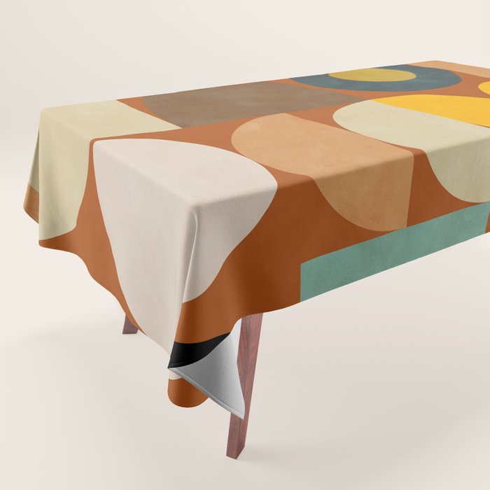 mid century modern spring abstract collection 3 Tablecloth Gallery Image 1