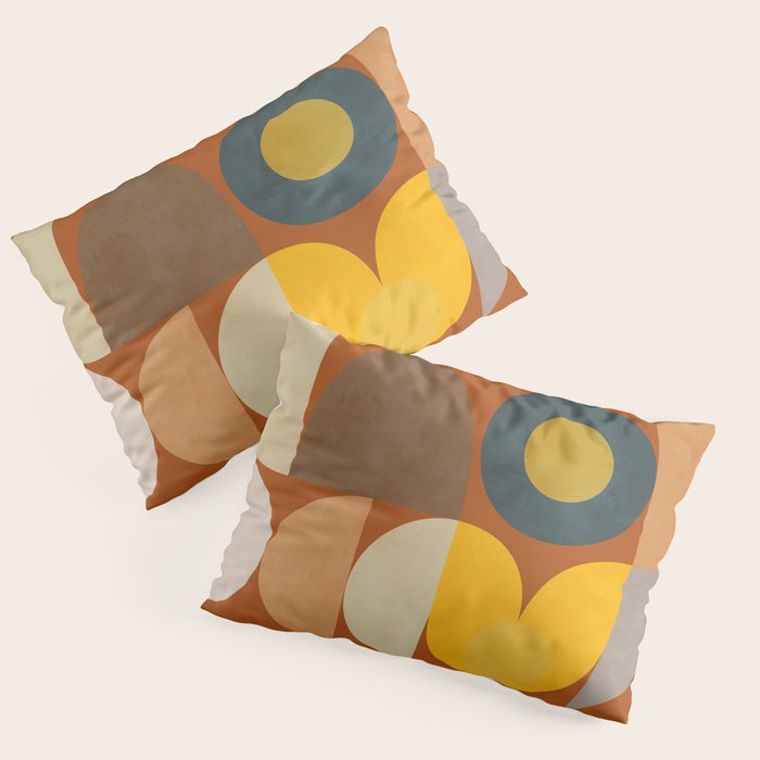 mid century modern spring abstract collection 3 Pillow Sham Gallery Image 3