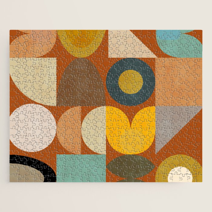 mid century modern spring abstract collection 3 Jigsaw Puzzle Gallery Image 1