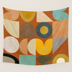mid century modern spring abstract collection 3 Wall Tapestry Gallery Image 4