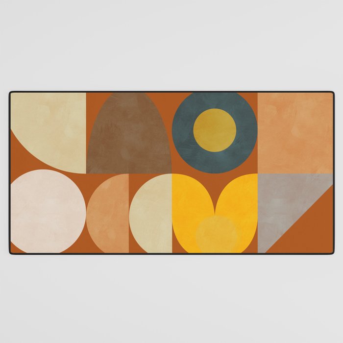 mid century modern spring abstract collection 3 Desk Mat Gallery Image 3