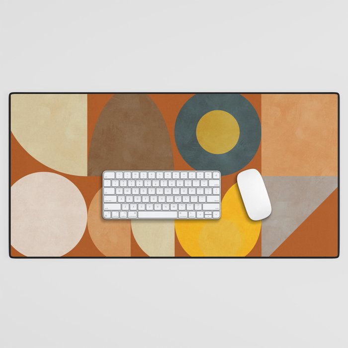 mid century modern spring abstract collection 3 Desk Mat Gallery Image 1