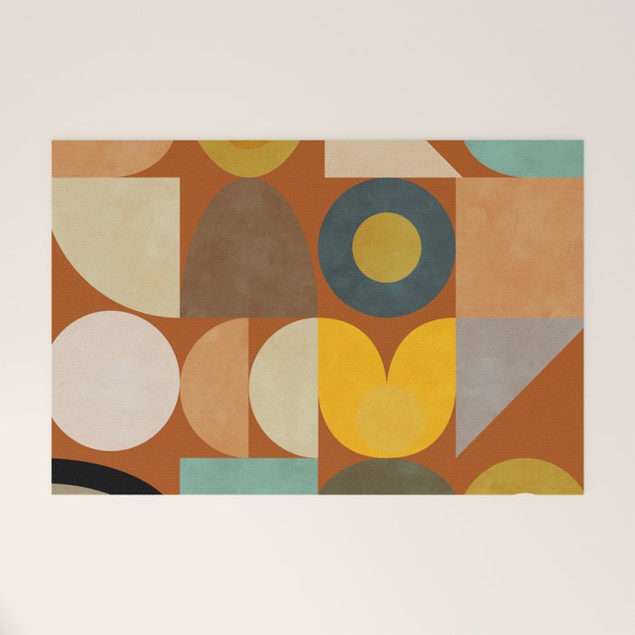 mid century modern spring abstract collection 3 Welcome Mat Gallery Image 1