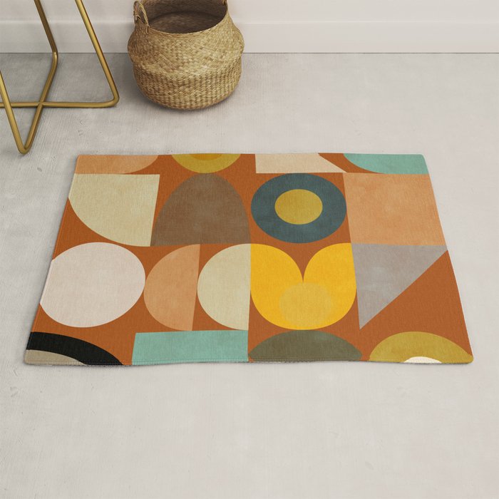 mid century modern spring abstract collection 3 Rug Gallery Image 1