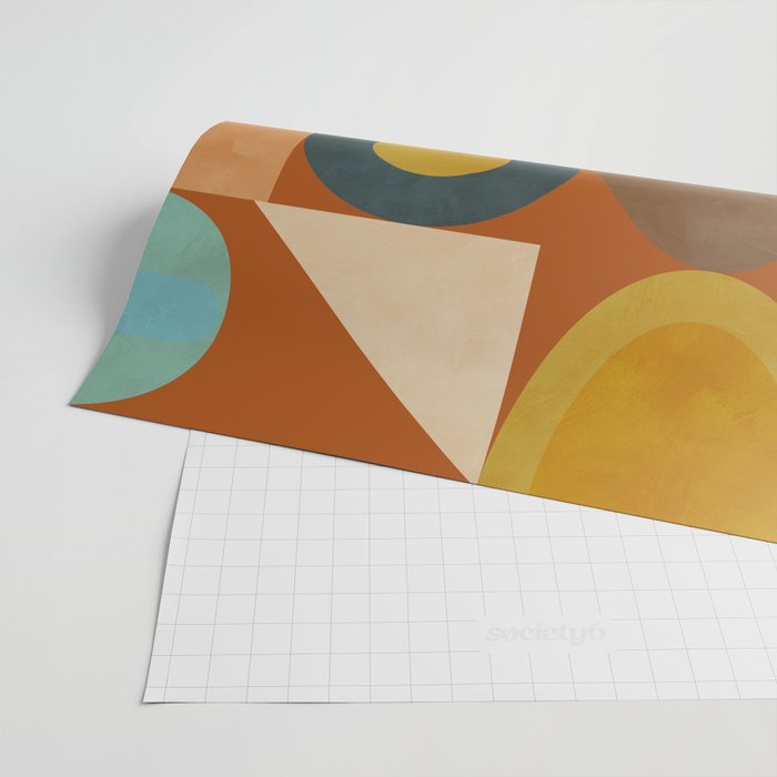 mid century modern spring abstract collection 3 Wrapping Paper Gallery Image 2