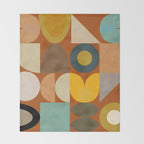 mid century modern spring abstract collection 3 Throw Blanket Gallery Image 2