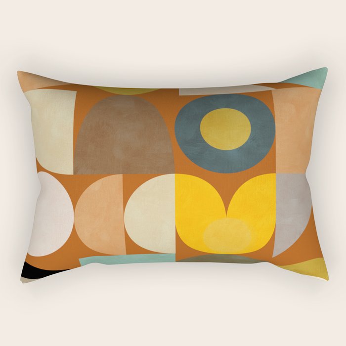 mid century modern spring abstract collection 3 Rectangular Pillow Gallery Image 1