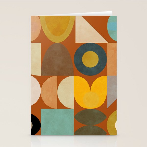 mid century modern spring abstract collection 3 Stationery Card Gallery Image 2