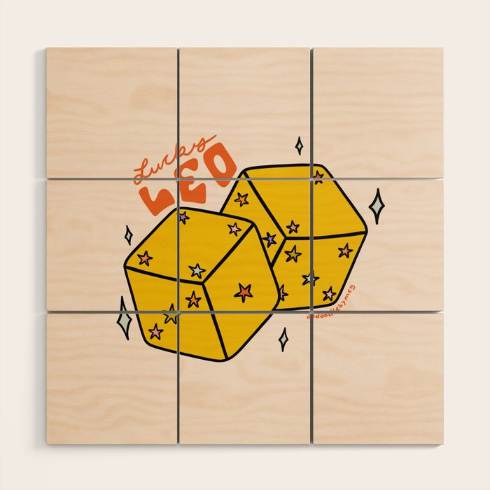 Leo Dice Wood Wall Art Gallery Image 1