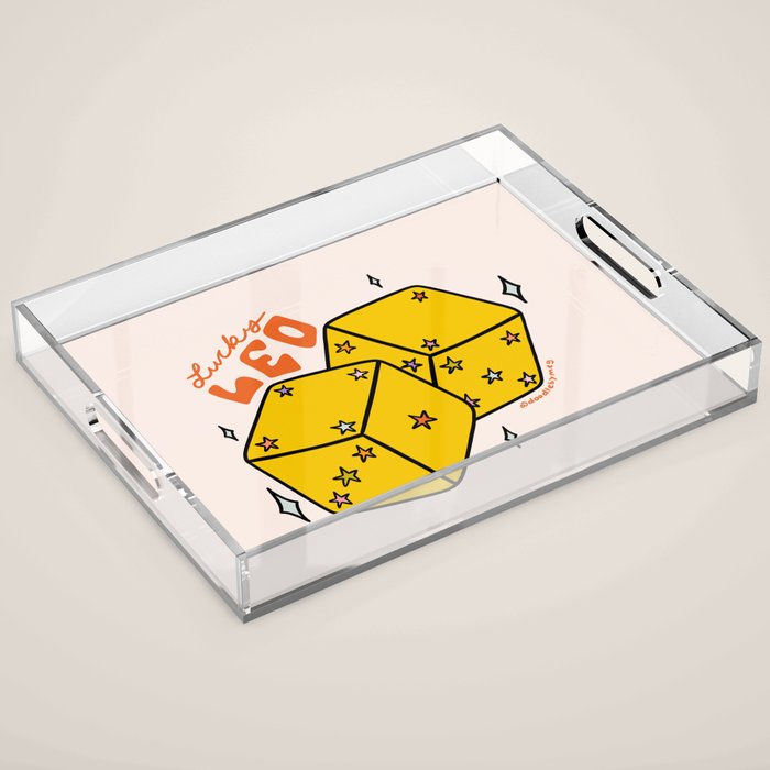 Leo Dice Acrylic Tray Gallery Image 1