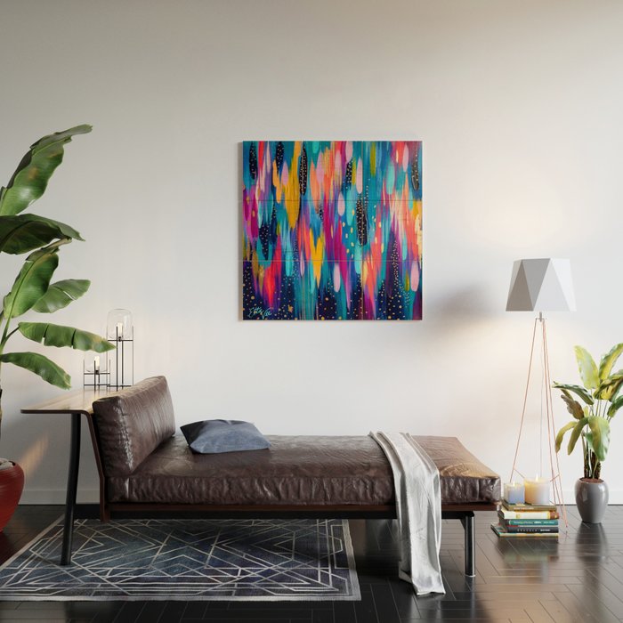 Brush Strokes no.101 Wood Wall Art Gallery Image 2