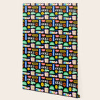 Fun retro quote sticker pattern Wallpaper Gallery Image 2