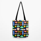 Fun retro quote sticker pattern Tote Bag Gallery Image 2