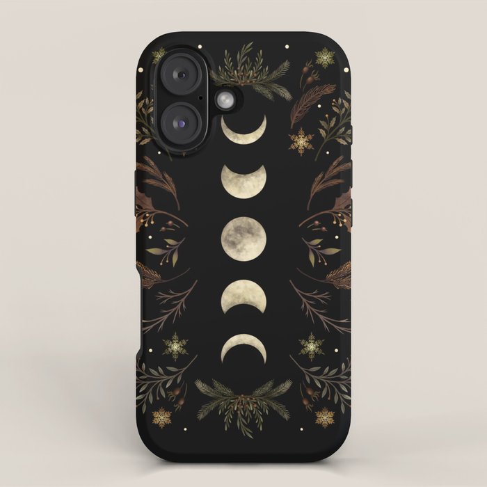 Moonlight Garden - Winter Brown iPhone Case