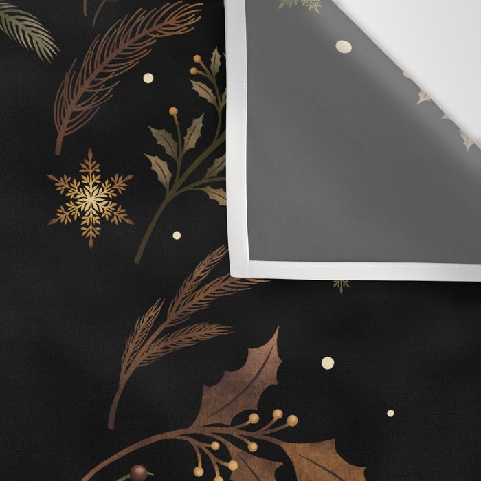 Moonlight Garden - Winter Brown Wall Tapestry Gallery Image 3