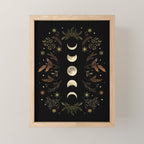 Moonlight Garden - Winter Brown Mini Art Print Gallery Image 1
