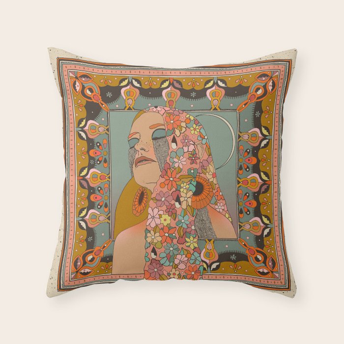 Mascara  Throw Pillow Gallery Image 1
