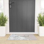 Get Naked, Funny Bathroom Art,  Marble, Blush Pink, Grey Welcome Mat Gallery Image 3