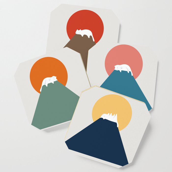 Cat Landscape 26 Coaster Gallery Image 1