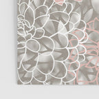 Floral Dahlias, Blush Pink, Gray, White Poster Gallery Image 3