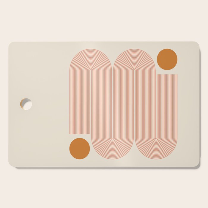 Abstraction_SUN_LINE_ART_Minimalism_002 Cutting Board Gallery Image 1