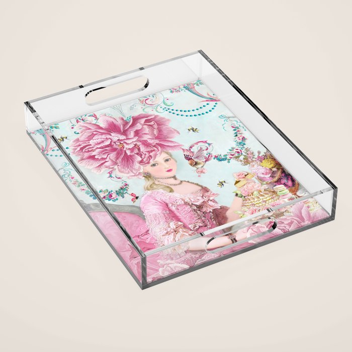 Marie Antoinette Wallflower Acrylic Tray Gallery Image 1