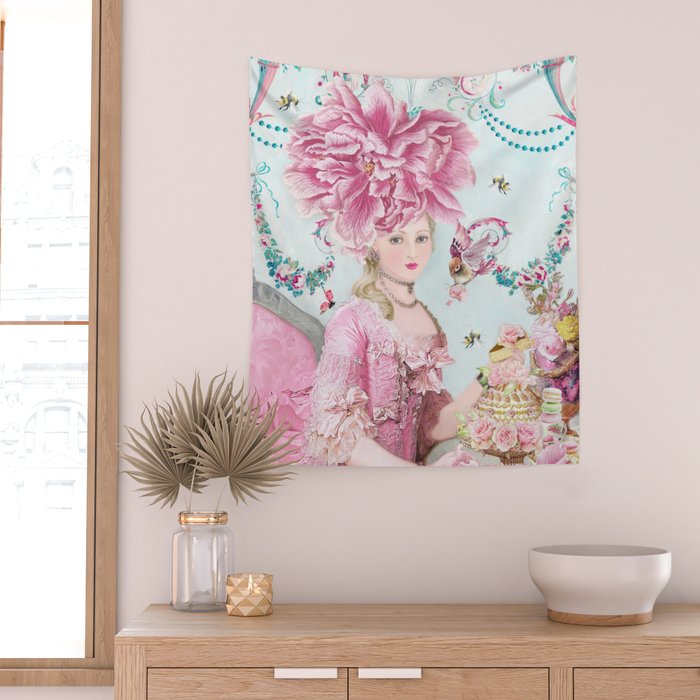 Marie Antoinette Wallflower Wall Tapestry Gallery Image 2