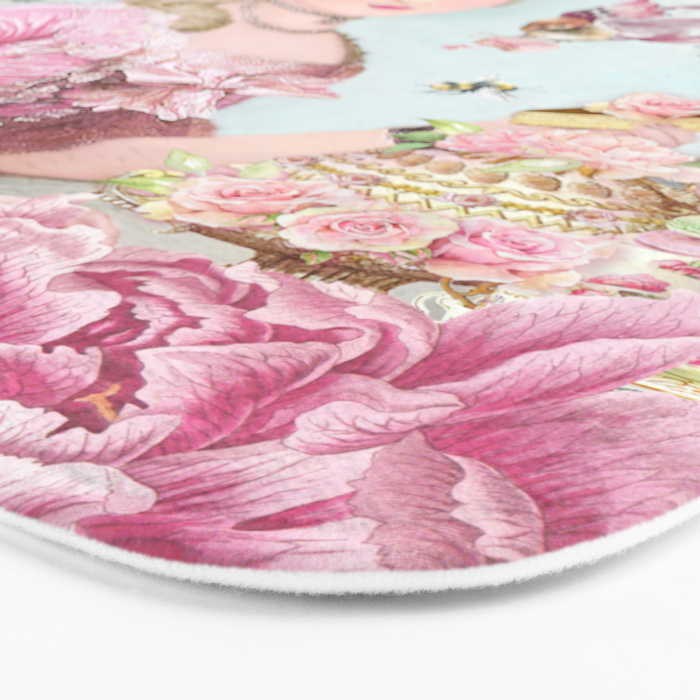 Marie Antoinette Wallflower Bath Mat Gallery Image 3