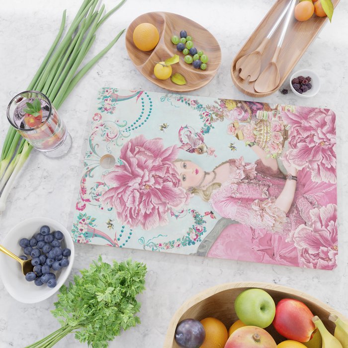 Marie Antoinette Wallflower Cutting Board Gallery Image 2