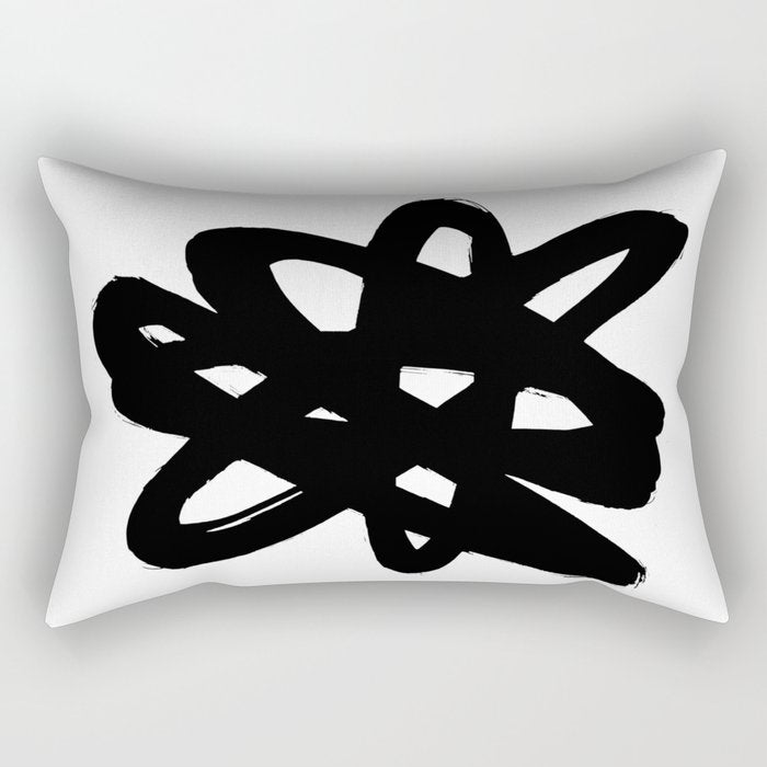 Radioactive Ink White Background Rectangular Pillow Gallery Image 1