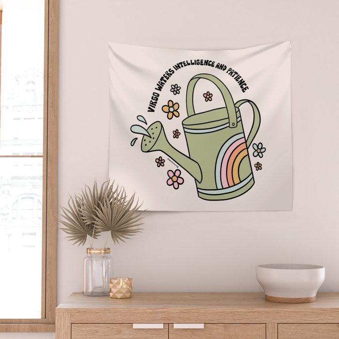 Virgo Watering Can Wall Tapestry Gallery Image 2