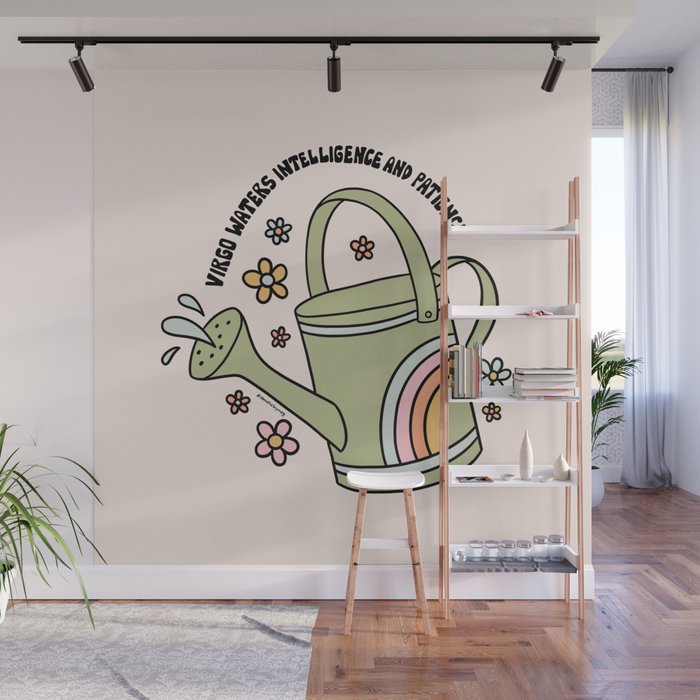 Virgo Watering Can Wall Mural Gallery Image 1
