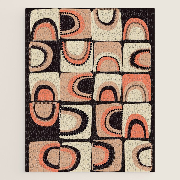 checkers rainbows modern shapes Jigsaw Puzzle Gallery Image 1