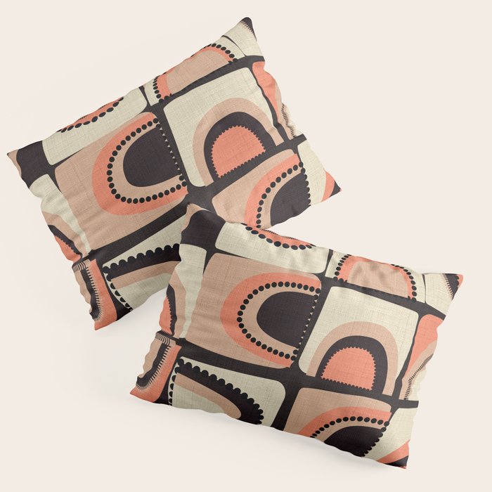 checkers rainbows modern shapes Pillow Sham Gallery Image 1