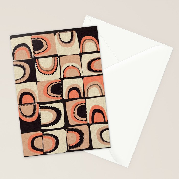 checkers rainbows modern shapes Stationery Card Gallery Image 2