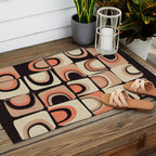checkers rainbows modern shapes Outdoor Rug Gallery Image 2