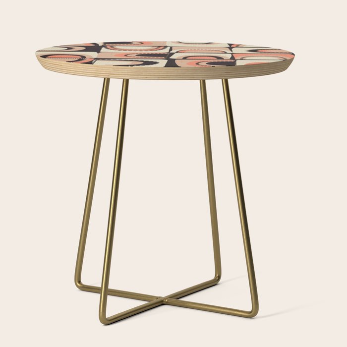 checkers rainbows modern shapes Side Table Gallery Image 1