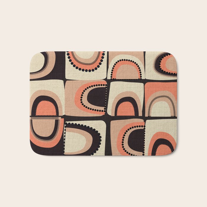 checkers rainbows modern shapes Bath Mat Gallery Image 1