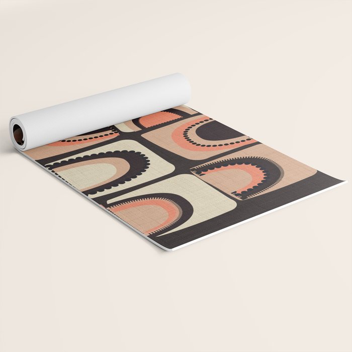 checkers rainbows modern shapes Yoga Mat Gallery Image 2