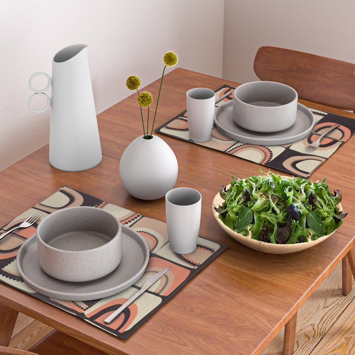 checkers rainbows modern shapes Placemat Gallery Image 2