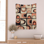 checkers rainbows modern shapes Wall Tapestry Gallery Image 2