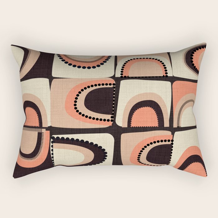checkers rainbows modern shapes Rectangular Pillow Gallery Image 2