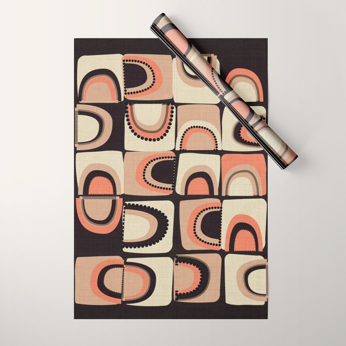 checkers rainbows modern shapes Wrapping Paper Gallery Image 1