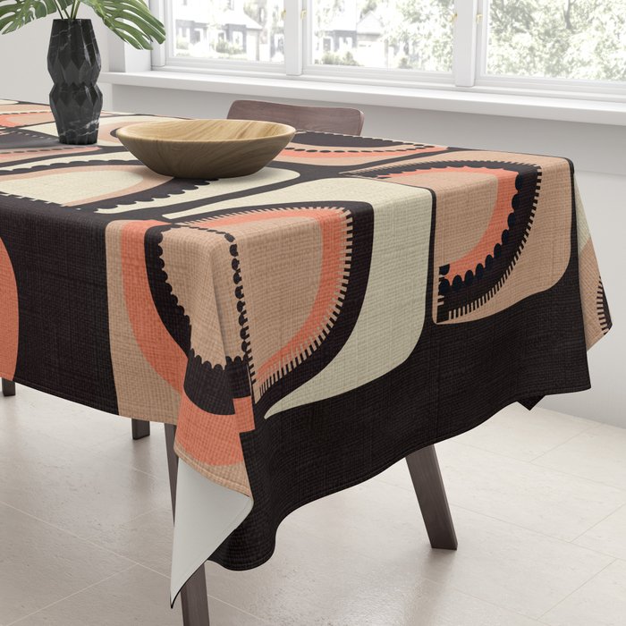 checkers rainbows modern shapes Tablecloth Gallery Image 3